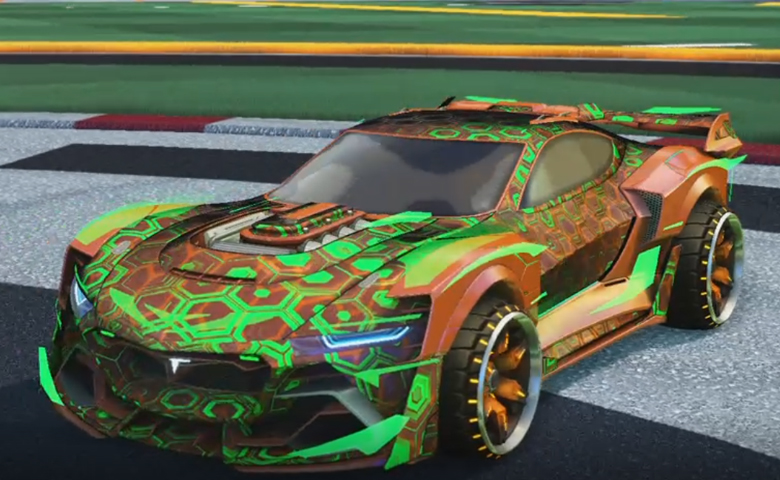 Rocket league Tyranno GXT Burnt Sienna design with Maxle-PA,Hexed