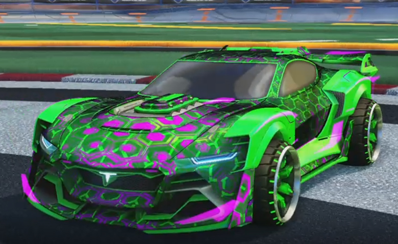 Rocket league Tyranno GXT Forest Green design with Maxle-PA,Hexed