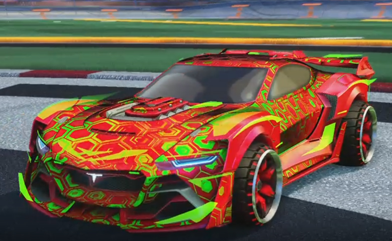 Rocket league Tyranno GXT Crimson design with Maxle-PA,Hexed