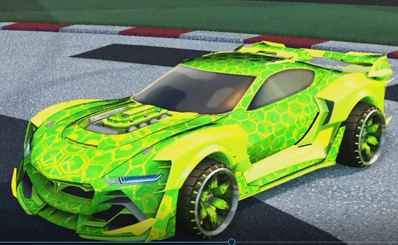Rocket league Tyranno GXT Lime design with Maxle-PA,Hexed