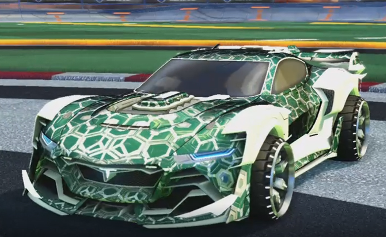 Rocket league Tyranno GXT Titanium White design with Maxle-PA,Hexed