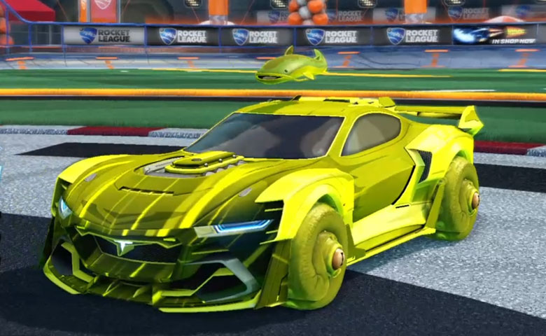 Rocket league Tyranno GXT Saffron design with Cephalo,Wet Paint,Catfish