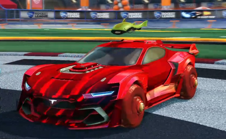 Rocket league Tyranno GXT Crimson design with Cephalo,Wet Paint,Catfish