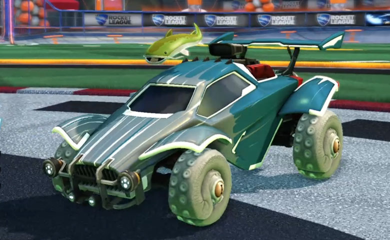 Rocket league Octane Titanium White design with Cephalo,Wet Paint,Catfish