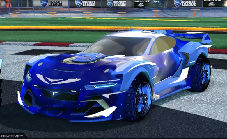 Rocket league Tyranno GXT Cobalt design with Traction: Hatch,Interstellar