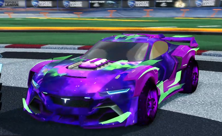 Rocket league Tyranno GXT Purple design with Traction: Hatch,Interstellar