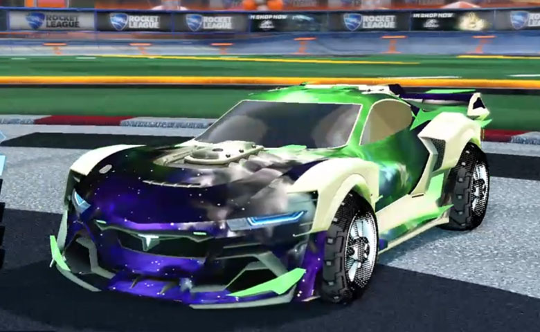 Rocket league Tyranno GXT Titanium White design with Traction: Hatch,Interstellar