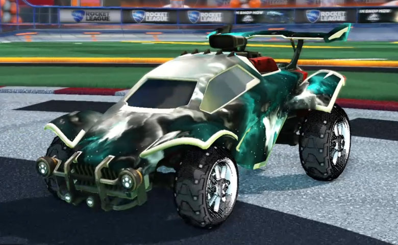 Rocket league Octane Titanium White design with Traction: Hatch,Interstellar