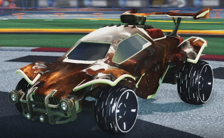 Rocket league Octane Titanium White design with Blade Wave,Interstellar