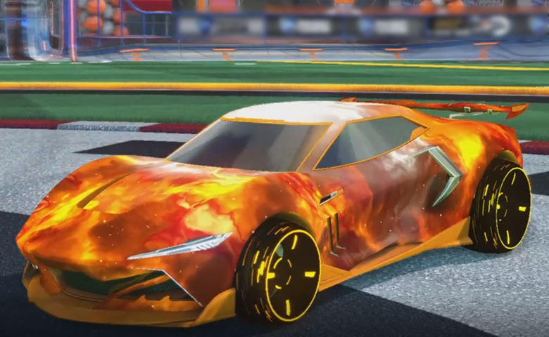 Rocket league Peregrine TT Orange design with Blade Wave,Interstellar