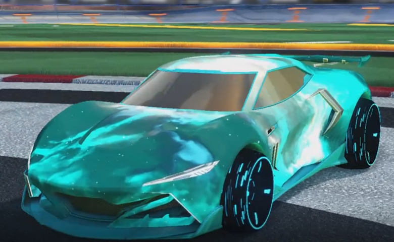 Rocket league Peregrine TT Sky Blue design with Blade Wave,Interstellar