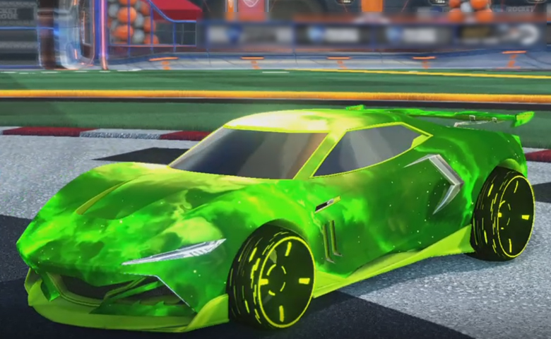 Rocket league Peregrine TT Lime design with Blade Wave,Interstellar