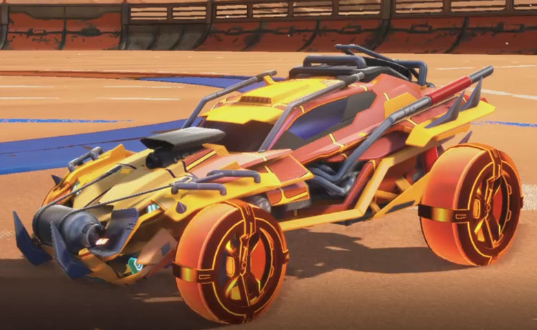 Rocket league Outlaw GXT Orange design with Gadabout: Inverted,Vaticinator