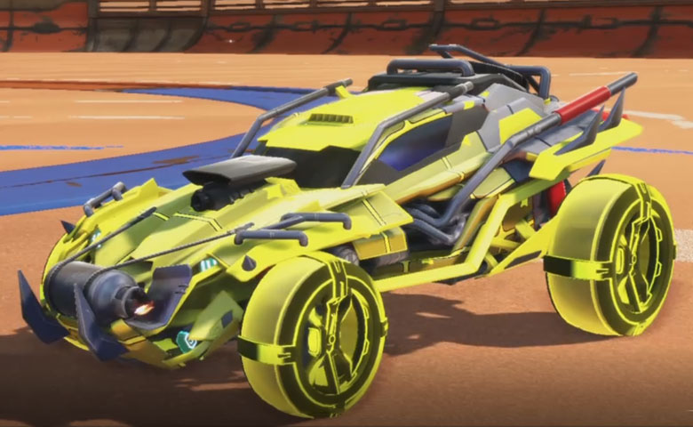 Rocket league Outlaw GXT Saffron design with Gadabout: Inverted,Vaticinator