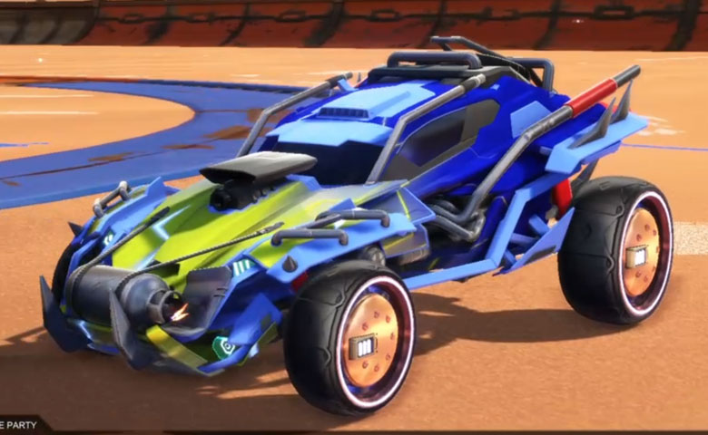 Rocket league Outlaw GXT Cobalt design with Tanker,Mainframe