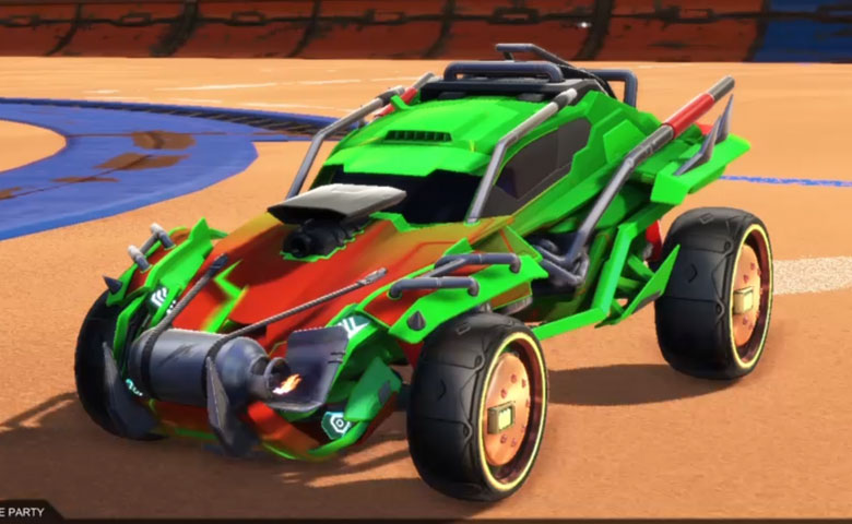 Rocket league Outlaw GXT Forest Green design with Tanker,Mainframe