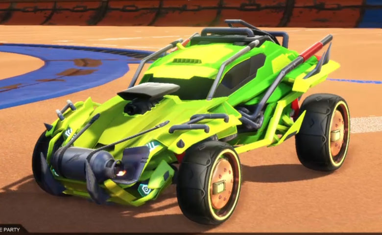 Rocket league Outlaw GXT Lime design with Tanker,Mainframe