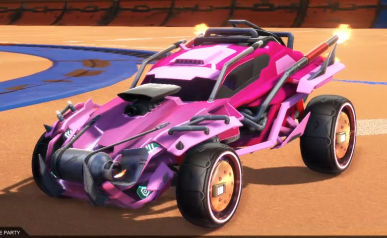 Rocket league Outlaw GXT Pink design with Tanker,Mainframe