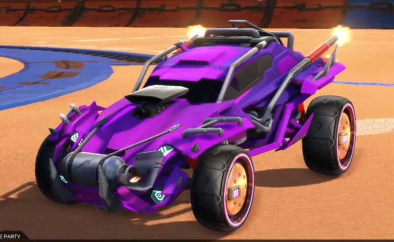 Rocket league Outlaw GXT Purple design with Tanker,Mainframe