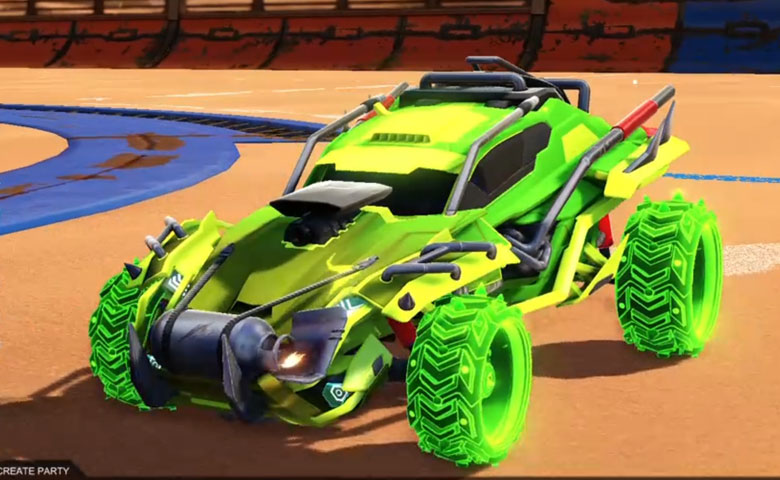 Rocket league Outlaw GXT Lime design with Ruinator: Inverted,Mainframe