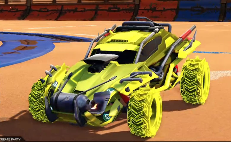 Rocket league Outlaw GXT Saffron design with Ruinator: Inverted,Mainframe