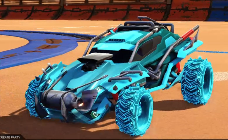 Rocket league Outlaw GXT Sky Blue design with Ruinator: Inverted,Mainframe