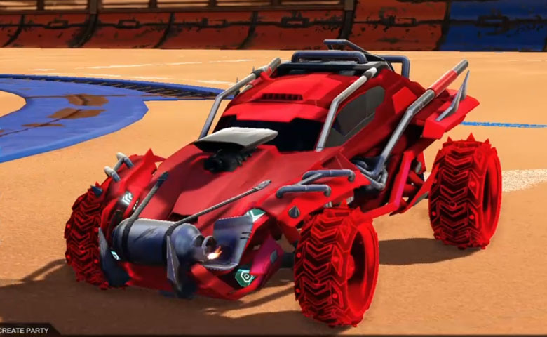 Rocket league Outlaw GXT Crimson design with Ruinator: Inverted,Mainframe