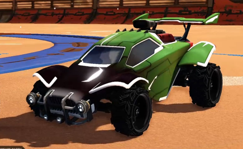 Rocket league Octane Titanium White design with Ruinator: Inverted,Mainframe