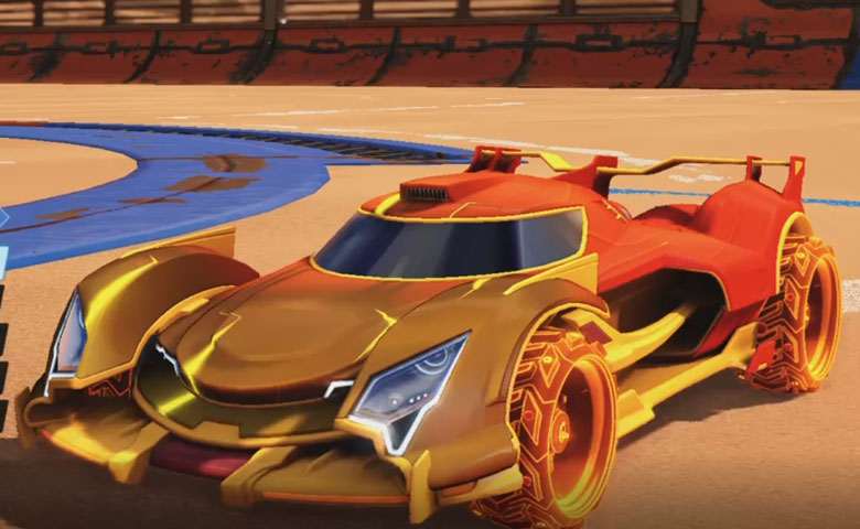 Rocket league Centio Orange design with Ruinator:Inverted,Mainframe