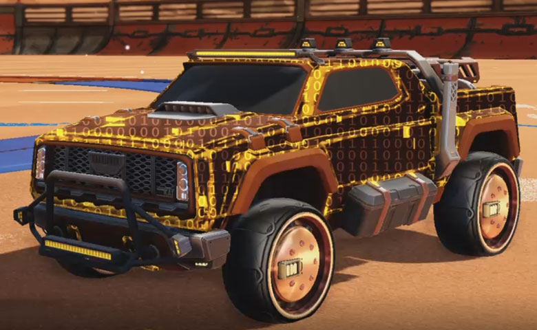 Rocket league Harbinger GXT Burnt Sienna design with Tanker,Encryption