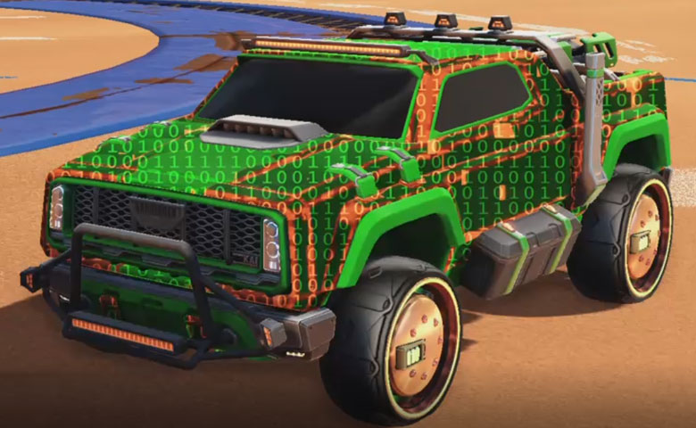 Rocket league Harbinger GXT Forest Green design with Tanker,Encryption