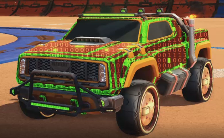 Rocket league Harbinger GXT Orange design with Tanker,Encryption