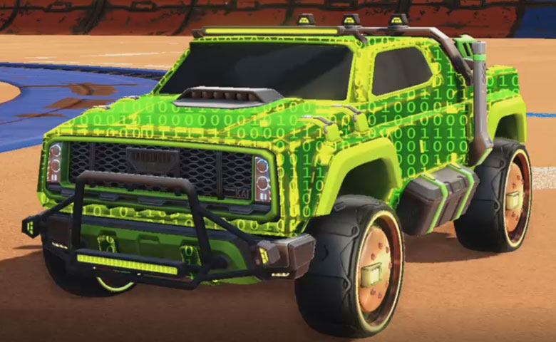 Rocket league Harbinger GXT Lime design with Tanker,Encryption