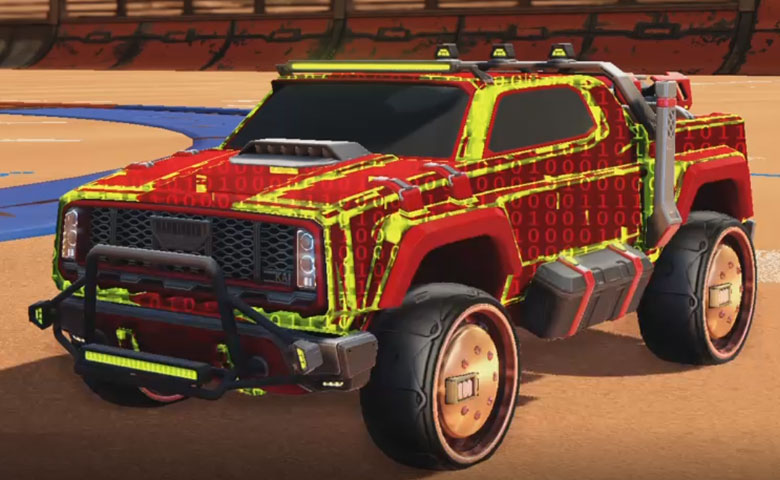 Rocket league Harbinger GXT Crimson design with Tanker,Encryption