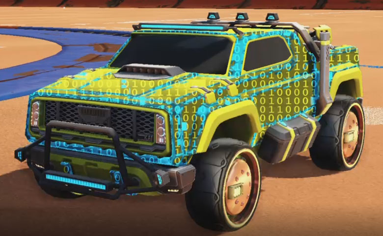 Rocket league Harbinger GXT Saffron design with Tanker,Encryption