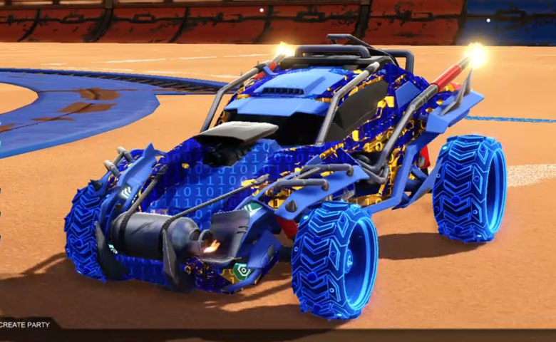 Rocket league Outlaw GXT Cobalt design with Ruinator: Inverted,Encryption