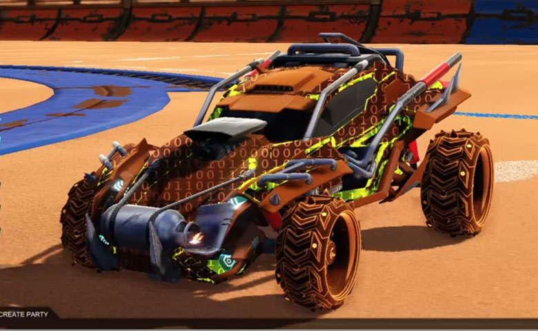 Rocket league Outlaw GXT Burnt Sienna design with Ruinator: Inverted,Encryption