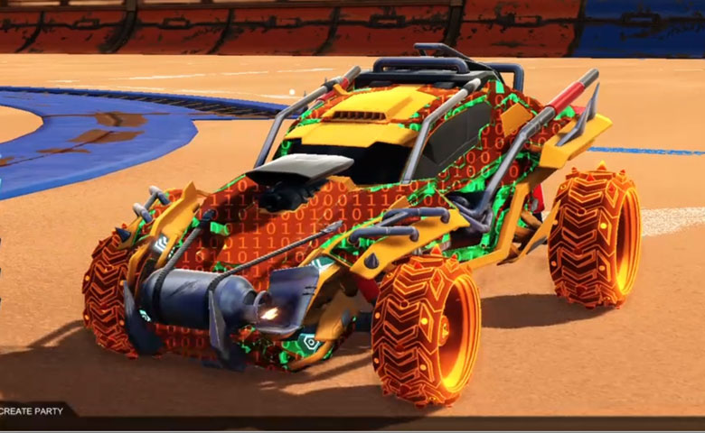 Rocket league Outlaw GXT Orange design with Ruinator: Inverted,Encryption