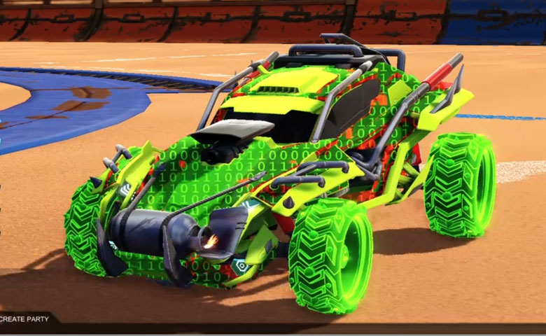 Rocket league Outlaw GXT Lime design with Ruinator: Inverted,Encryption
