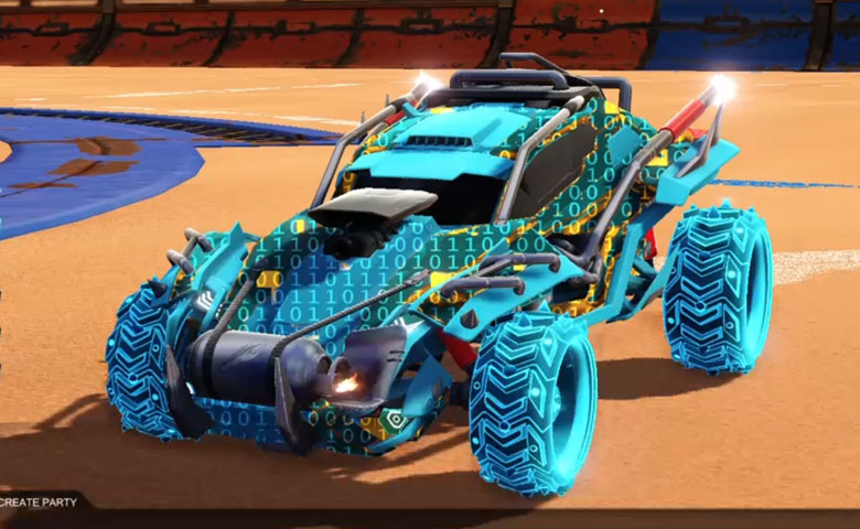 Rocket league Outlaw GXT Sky Blue design with Ruinator: Inverted,Encryption
