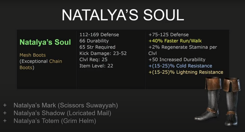 D2R Best Set Items To Keep - Natalya's Soul