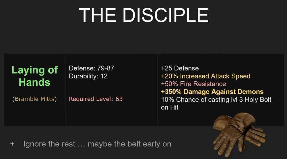 D2R Best Set Items To Keep - The Disciple