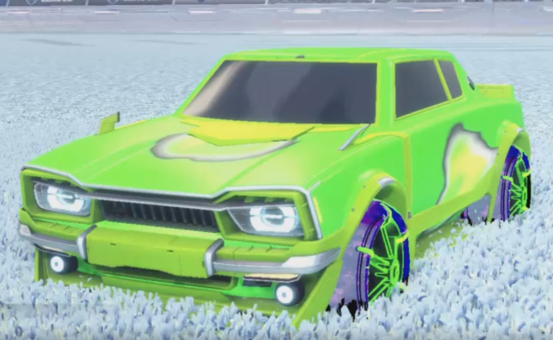 Rocket league Dingo Lime design with Jak'd: Obverse,Meteoroid