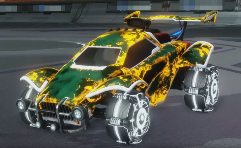 Rocket league Octane Titanium White design with Raijin,Fire God