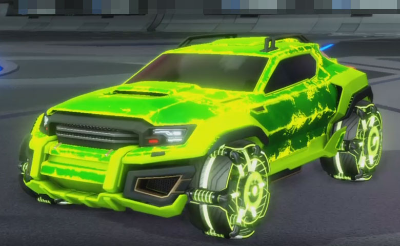 Rocket league Jackal Lime design with Raijin,Fire God