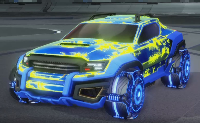 Rocket league Jackal Cobalt design with Raijin,Fire God