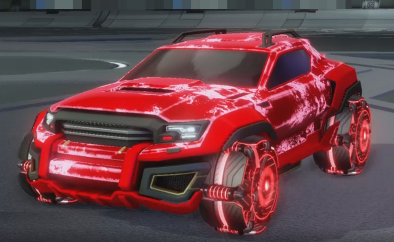 Rocket league Jackal Crimson design with Raijin,Fire God