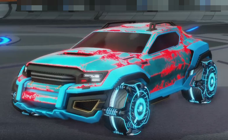 Rocket league Jackal Sky Blue design with Raijin,Fire God