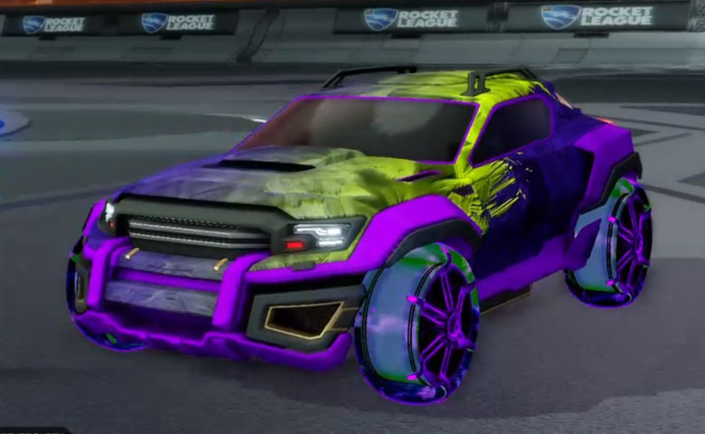 Rocket league Jackal Purple design with Jak'd: Obverse,Stride Tide