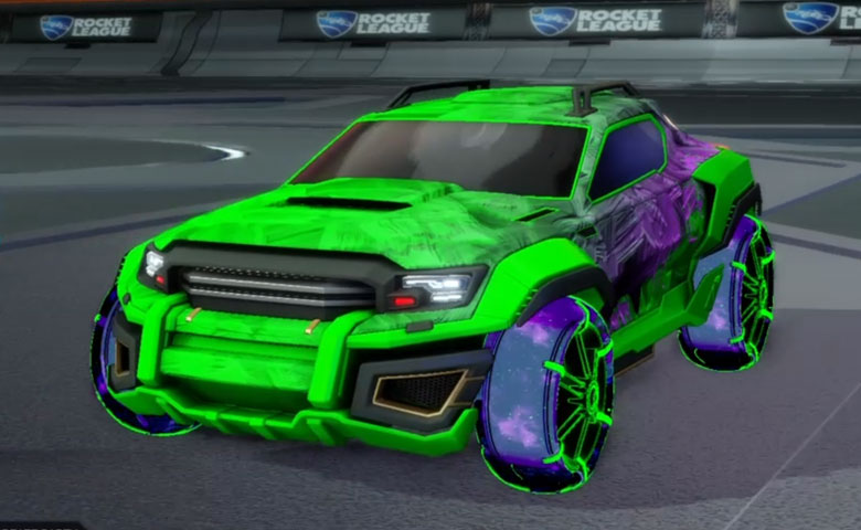 Rocket league Jackal Forest Green design with Jak'd: Obverse,Stride Tide